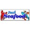 Signmission FRESH SEAFOOD BANNER SIGN fish market shrimp clams oysters lobster crabs B-Fresh Sea Food - alternate 1